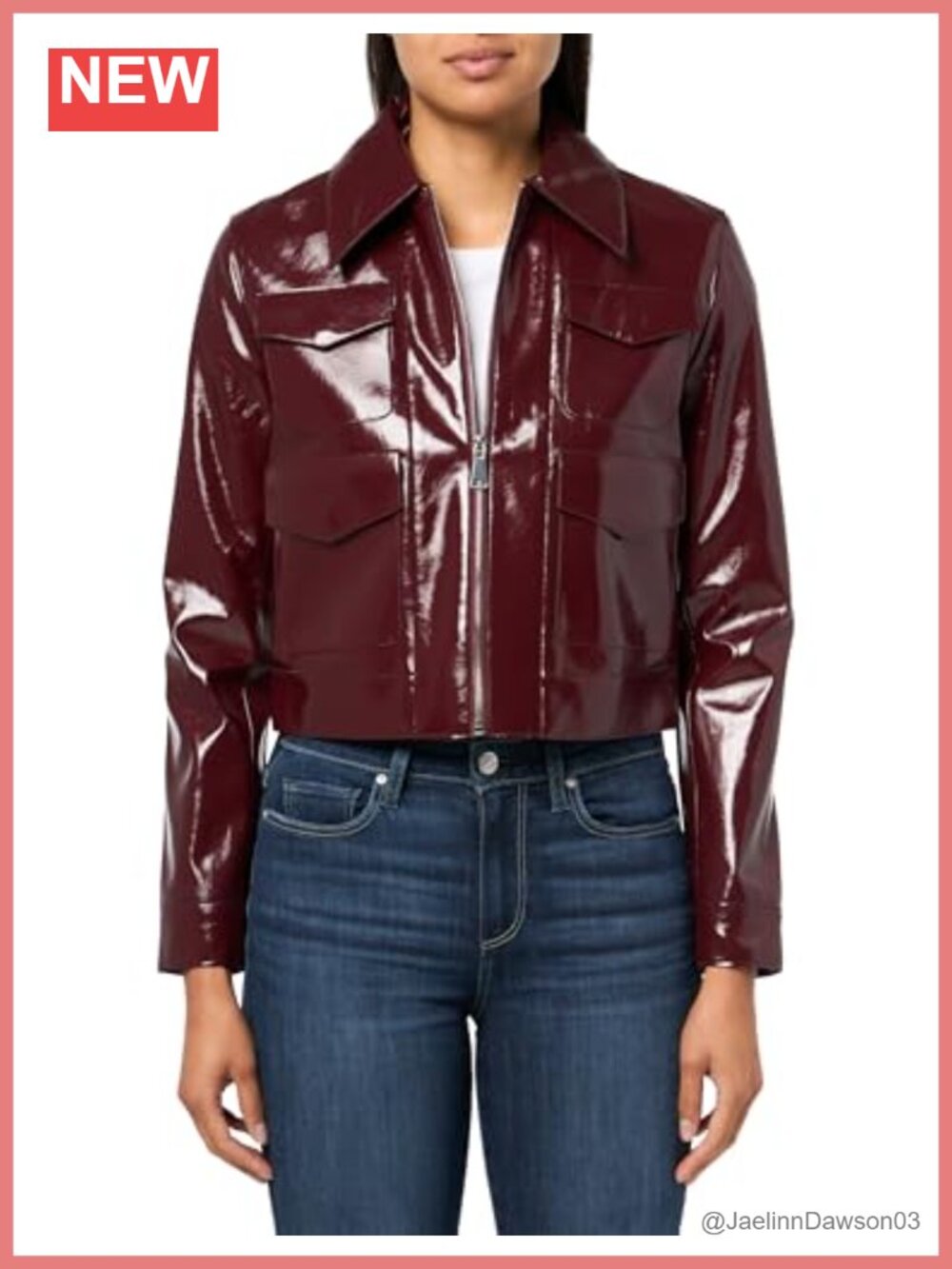 Ronny Kobo Women's Linde Faux Leather Boxy Jacket
